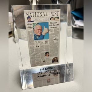 Vintage National Post Paper Weight